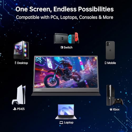 Brand: LUMIPIX 15.6 Inch Portable Monitor, IPS FHD 1080P Gaming Monitor wit — image 4