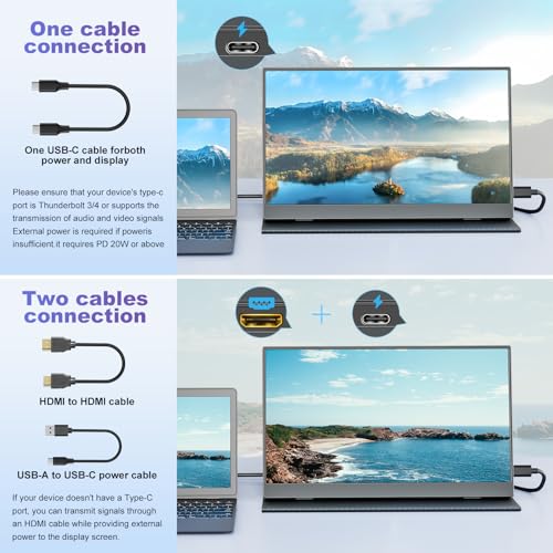 Usparkle 18.5 Inch Large Portable Monitor, 120Hz 1080P FHD IPS P — image 4