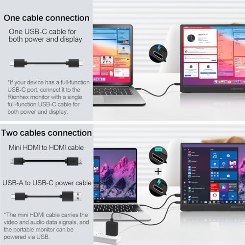 Rionhex Portable Monitor, 15.6" FHD 1080P IPS Display, Portable — image 4