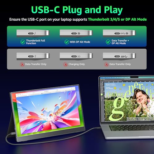 Brand: kksmart kksmart 15.6 Inch FHD 1080P USB-C IPS Portable Travel Monito — image 4