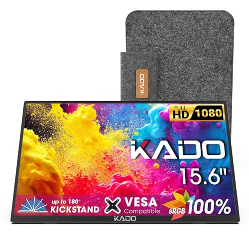 Kado Portable Monitor 15.6" 1080p, 100% sRGB USB-C HDMI Gami — image 2