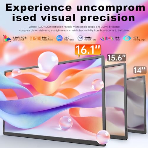domyfan 16.1" Laptop Screen Extender, 360° Rotating Detachable  — image 3