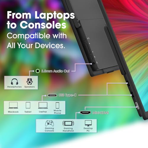 Kado Portable Monitor 15.6" 1080p, 100% sRGB USB-C HDMI Gami — image 5