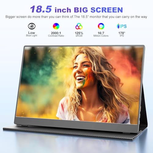Usparkle 18.5 Inch Large Portable Monitor, 120Hz 1080P FHD IPS P — image 3