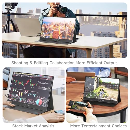 AYY Portable Monitor for Laptop 15 Inch, FHD 1080P USB-C HD — image 4