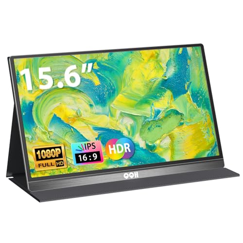 QQH Portable Travel Monitor Full HD 1080P USB C HDMI Alloy  — image 2