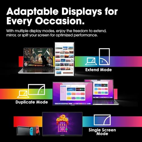 Kado Portable Monitor 15.6" 1080p, 100% sRGB USB-C HDMI Gami — image 6