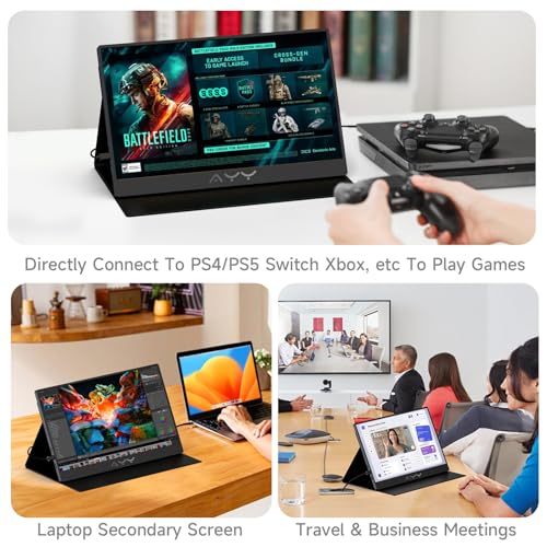 AYY Portable Monitor for Laptop 15 Inch, FHD 1080P USB-C HD — image 5