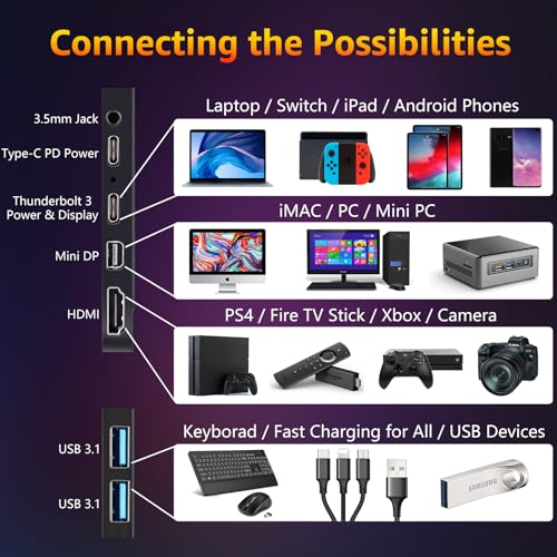 Brand: cocopar cocopar Portable Monitor 4K - 17.3 Inch UHD FreeSync HDR IPS — image 6