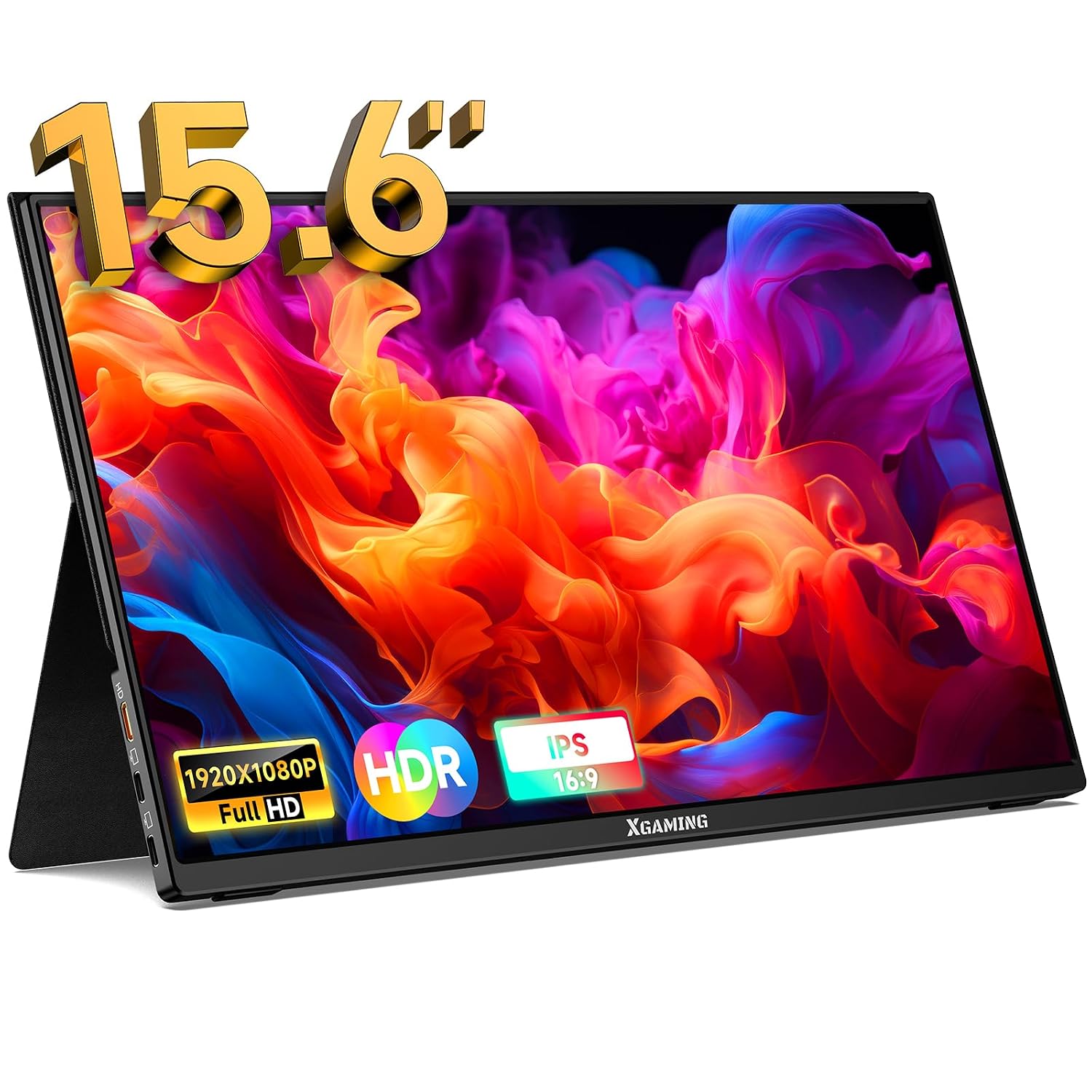 XGaming Portable Monitor 15.6 inch FHD 1080P USB C HDMI Gaming 
