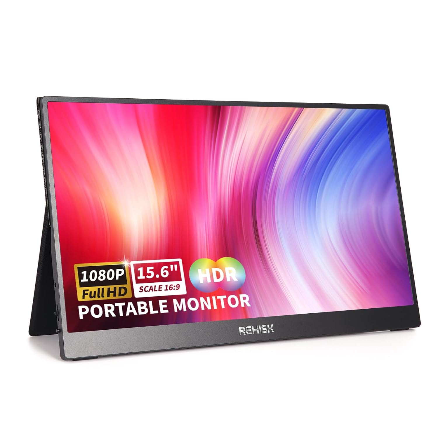 ReHisk Portable Monitor 15.6'' FHD 1080P IPS Eye Care Computer