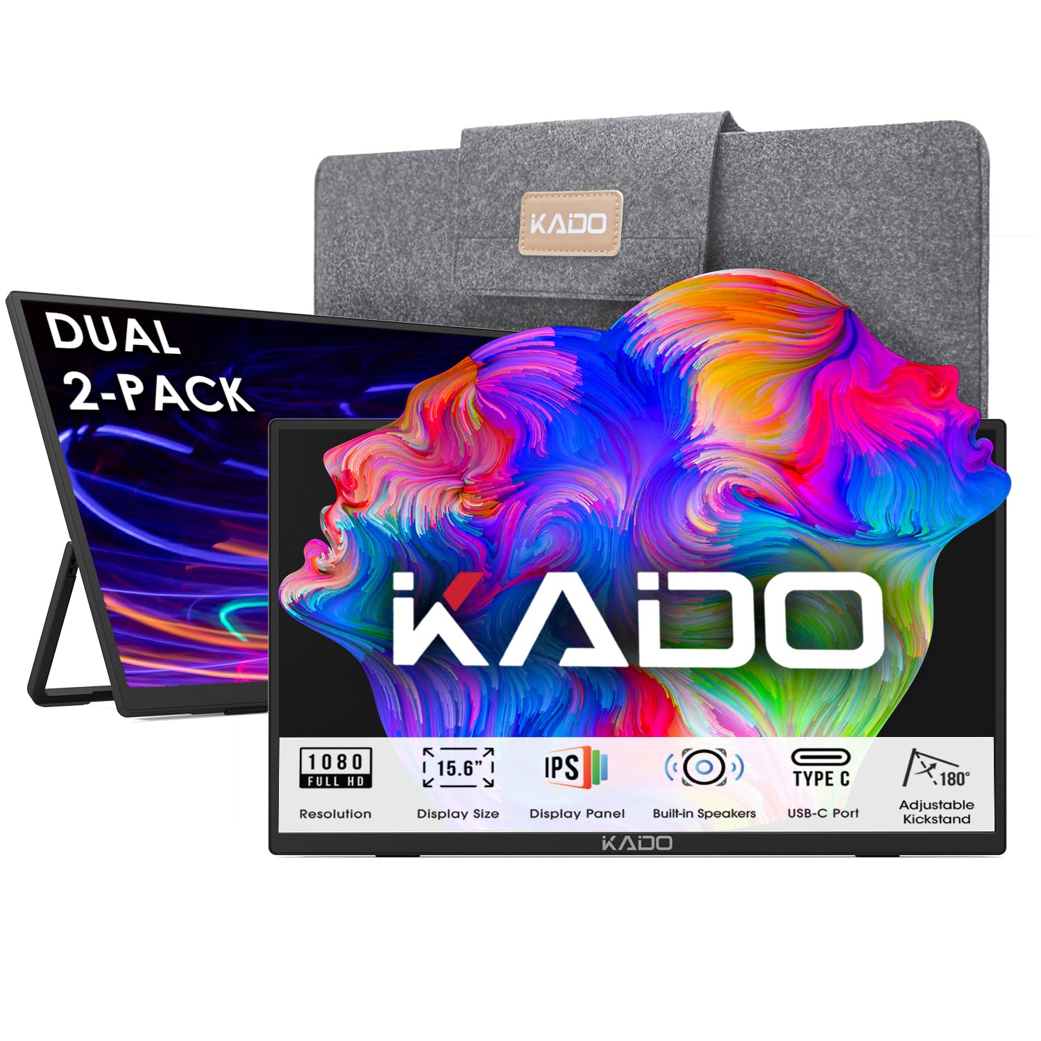 Kado Dual Portable Monitor Setup