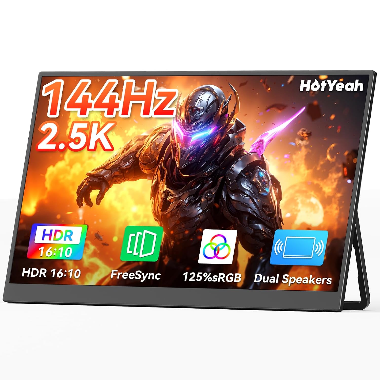 HotYeah 16" 2.5K 144Hz Portable Gaming Monitor, 2560x1600 QHD 1